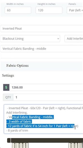 Draperies Price Calculator #drapery #windowcovering #workroom