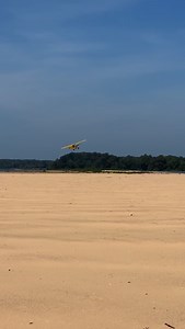We let Rusty know there was some sandy waves across the bar and he was trying to get setup for what approach would be best for the j3. | Kelly Qualls - Aviation