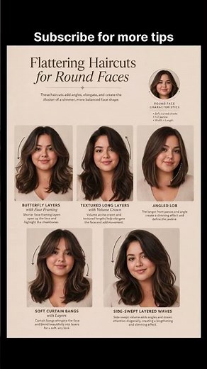 Best Haircuts for Round Face 😍 Look Slim Instantly!