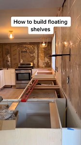 1.9K views · 12 reactions | #DIY #diyproject #diyfloatingshelves #openshelving #kitchenopenshelving #kitchenremodel #frenchcountrydecor #kitchendesignideas #diyprojects #diymomsoftiktok #shelves #foryou #foryoupage #fyp #easydiyprojects #shelving #kitchenorganization #openshelves #openshelfing #howtobuildshelves #homerenovation #homereno #fixerupper | Diy Shelves | Facebook
