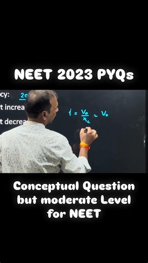 NEET PYQs 2023 | Displacement current and frequency relation in AC circuit | NEET physics question |