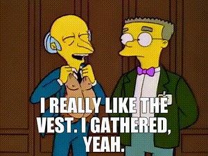- I really like the vest. - I gathered, yeah.