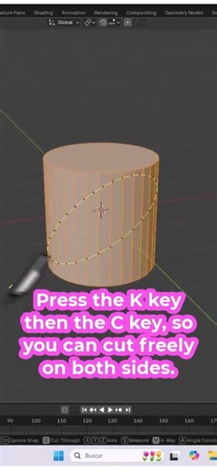 Blender The Knife Tool #blender3d #blender #blendercommunity #blendertutorial #blendertips #shorts