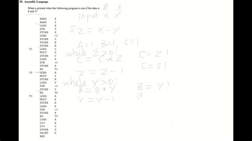 2020-2021 final senior p20, Assembly Language