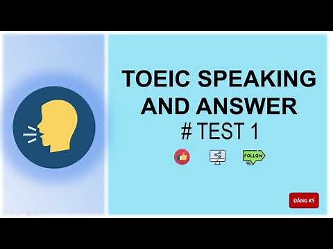 [Toeic speaking] Answer Test #1