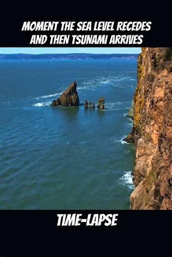 Timelapse of a Tsunami Tide Receding: A Natural Disaster