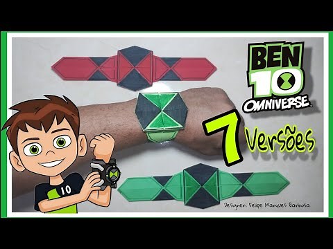 Como fazer o relógio do Ben 10, Omnitrix em Origami. Fácil - Designer: Felipe Marques Barbosa