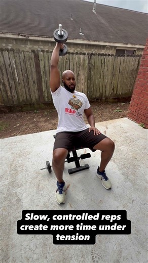 Single Arm Overhead DB Extensions, Seated
