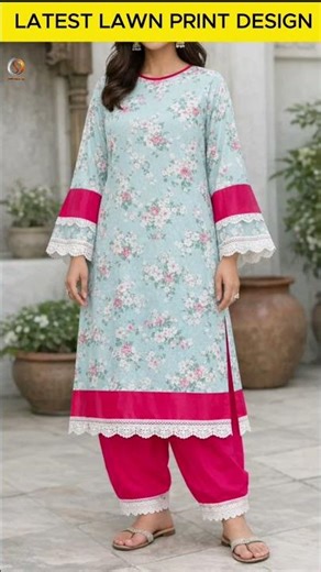 Homemade Lawn Dress Designs | Eid Outfit Ideas | Simple Lawn Frock Design