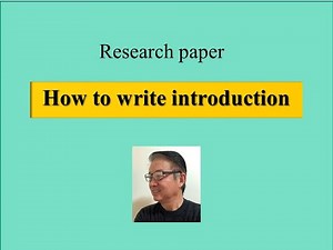 How to write a paper introduction