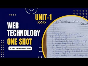 Web Technology Aktu | Unit 1 | Web Technology PYQs | Aktu Exam | Notes + PYQ solutions