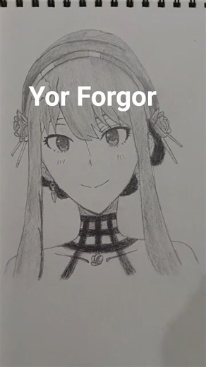 New sketchpad, new character! Rate this Yor Forger drawing out of 10? 😍👇​#yorforgor #sketching