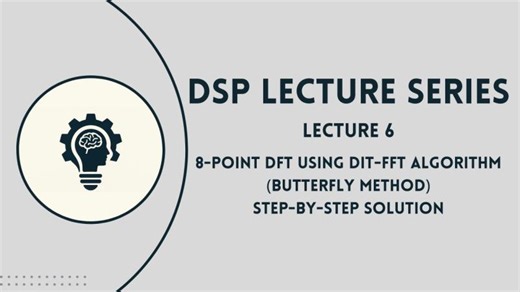 DSP: Lecture 6 | 8-Point DFT Problem | DITFFT Algorithm | Decimation in Time | Step-by-Step Solution | Sharu Shree M