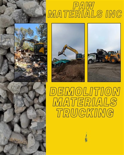 PAW Materials Inc. - Your trusted partner for demolition, materials, and trucking solutions since 1983. Hit the link in our bio to get your demo & trucking quote. #PAW #PAWMaterials #PAWCompanies #PAWDemolition #PAWDemo #catequipment #demolition #materials #recycling #demosite #recyclingyard #demolitionteam #excavator #constructionwork #constructionlife #heavyequipment #FYP | PAW Materials Inc.