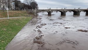 5.7K views · 82 reactions | The Susquehanna River has inundated the lower river walk in Harrisburg today after heavy rain and snowmelt upstream. The river, at about 16.5 feet in this video, is forecast to rise to the minor 17-foot flood stage tonight before beginning to fall. | TheBurg | Facebook