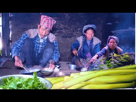 Nepali Village Kitchen fresh Organic food from farm to firewood Cooking | stinging nettle Recipe