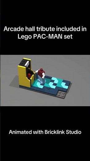 LEGO® PAC-MAN minifigure arcade tribute #lego #legostopmotion #arcade #pacman