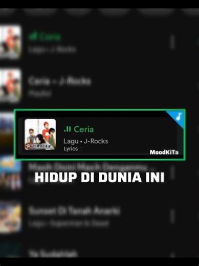 Mood hari ini harus ceria ya #liriklagu #overlay #lyrics #ceria #moodkitaa5