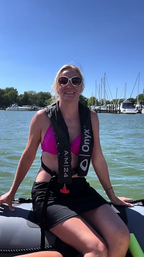 Onyx Inflatable Lifejacket = Outermost layer Never put your inflatable life jacket under a sweatshirt, jacket, or any other clothing. Always wear your inflatable lifejacket as your top layer, giving it plenty of room to inflate. - - - #BoatSafeGL #BoatSafeGreatLakes #BoatSafeChicago #CaptainTraining #CharterCaptain #yachtcaptain #yachttraining #BoaterSafety #BoatTraining #boatshow@Onyx Outdoors @West Marine