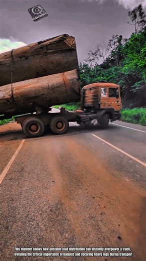Heavy Log Transport Truck : Extreme Load Balance Failure You Must See