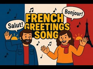 French Greetings Song 🎶 | Learn Basic French Words: Bonjour, Salut, Au Revoir!