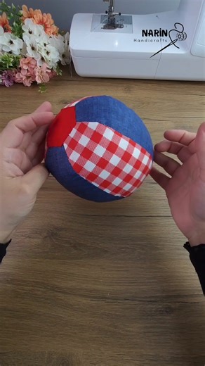 @narin_handicrafts on Instagram: "Patchwork Ball Making – Step by Step Tutorial #PatchworkBall #SewingProject #FabricCrafts #DIYBall #SewingForBeginners"