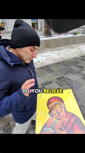 Showing Christian Icons to Strangers! . . . #catholic #catholictiktok #jesuslovesyou
