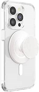 PopSockets Phone Grip for MagSafe, Magnetic Holder, Phone Stand, White - Horchata