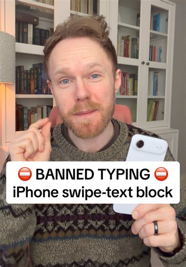 Apple won’t let you Slide to Type certain phrases on iPhone 😅 weird quirk of the default iOS keyboard 📲 have you spotted any others? ⛔️ #iphone #iphoneair #ios #iphonetips #apple
