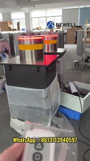 Bewell Retractable Stainless Steel Remote Control Hydraulic Rising Automatic Bollard#ParkingBollards