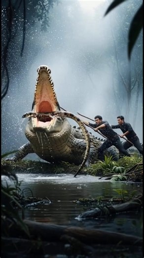 "Brave Heroes Risk Their Lives to Save an Injured Snake from a Wild Crocodile!