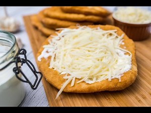 Burgonyás lángos recept