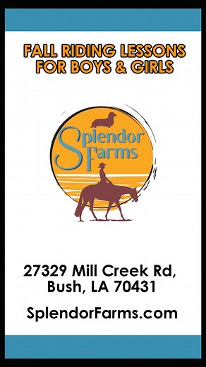 🐎🍂 Fall Riding Lessons are Here! 🍂🐎 ✨ Starting Sept 2 at Splendor Farms ✨ 🌟 What’s Included: ✅ Private one-hour lessons ✅ Grooming & saddling practice ✅ Riding skills: walk, trot, lope & patterns 🤠 Perfect for beginners or young riders leveling up! 📞 Call/text (985) 867-7176 🌐 splendorfarms.com ➡️ Spots fill fast — saddle up today! #SplendorFarms #FallRidingLessons #EquestrianLife #HorsebackRiding #LouisianaKids #LearnToRide #HorseFun | Splendor Farms
