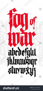 Gothic Font Latin Letters English Alphabet Stock Illustration 2344418457 | Shutterstock