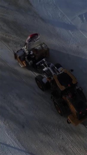 Front end loader with a snow blower attachment. .. #shorts #snowblower