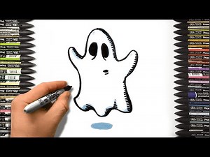How To Draw an Easy Ghost | Halloween | Step by Step Tutorial
