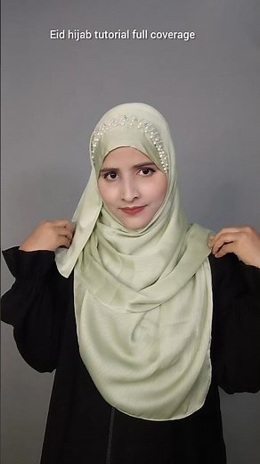 eid hijab tutorial/ easy partywear hijab tutorial #easyhijabtutorial #eidhijabtutorial #hijabstyle