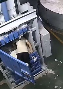 Worker's Legs Decapitated After Entering Baling Press  Machine