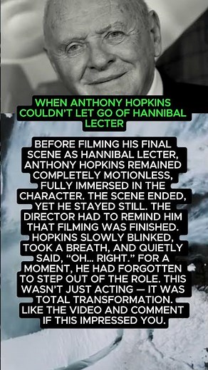 WHEN ANTHONY HOPKINS COULDN’T LET GO OF HANNIBAL L