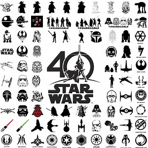 Starwars Svg, Starwars Png, Darth Vader Svg, Mandalorian Svg, Svg Files for Cricut, Starwars Silhouette, Starwars Vector, Starwars Clipart - Etsy