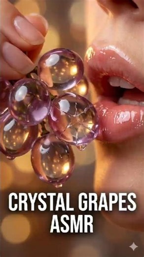 Crystal Grapes Crunch ASMR 😳 Glass Candy Eating...#ytshorts #asmr