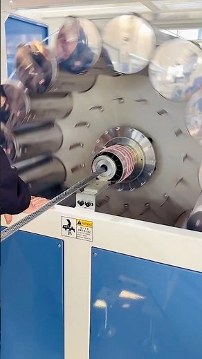 How to Make Braided PVC Hose?#BraidedPVC#HoseManufacturing#PVCHose#PVCProduction#shorts