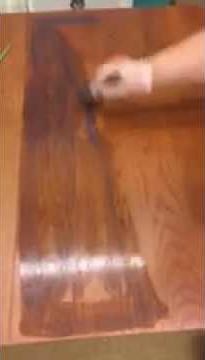 Applying Stain Top Over Scratches