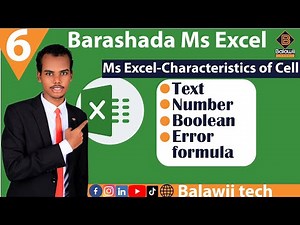 6.Ms Excel- Characteristic of cell || Astaamaha selka.