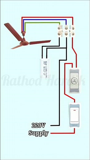 Fan Regulator Connection 🔥 | Easy Diagram Trick!#fanregulator #ceilingfan #trending