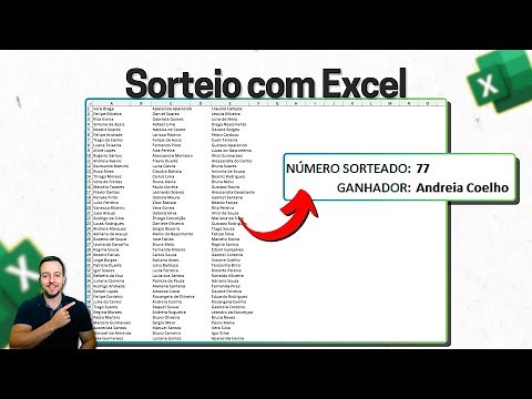 Como fazer Sorteio no Excel | Sortear Número e Nome Aleatório | Planilha Grátis