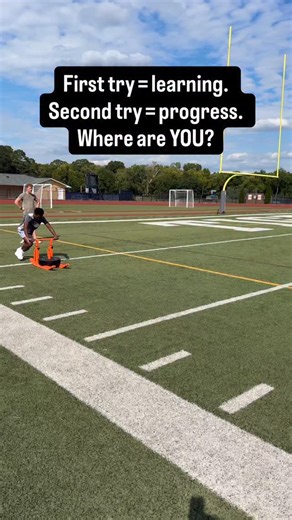 sprintfreetraining on Instagram: "First try = learning. Second try = progress. Where are YOU? What you saw in Part 1 vs. Part 2 is exactly the process. When you do something for the first time, it won’t always look right — and that’s okay. You revisit it, make adjustments, and with reps it gets better. That’s what happened here. And that’s how athletes grow. #athlete"