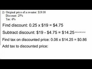 lesson discount and sales tax