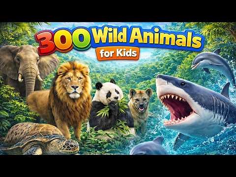 300 Wild Animals for Kids | Learn Animal Names | Types of Animals for Kids | Wild Animals Name
