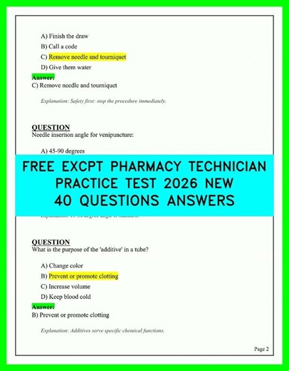Pass the 2026 ExCPT Exam 40 New Practice Questions and Detailed Answers for Technicians